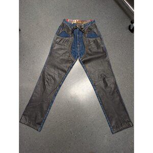 Vintage Jeff Hamilton Leather Chaps Denim Size 29 Grail